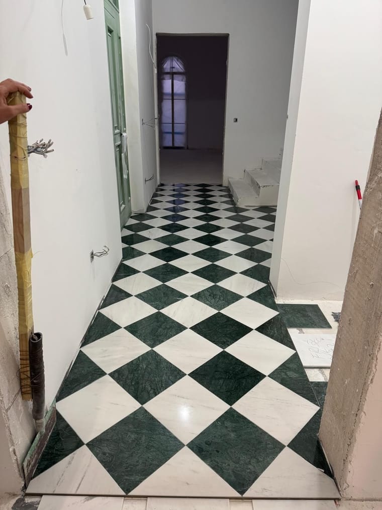 Pod od mramora u uzorku šahovnice, Markvinia Biograd na Moru
